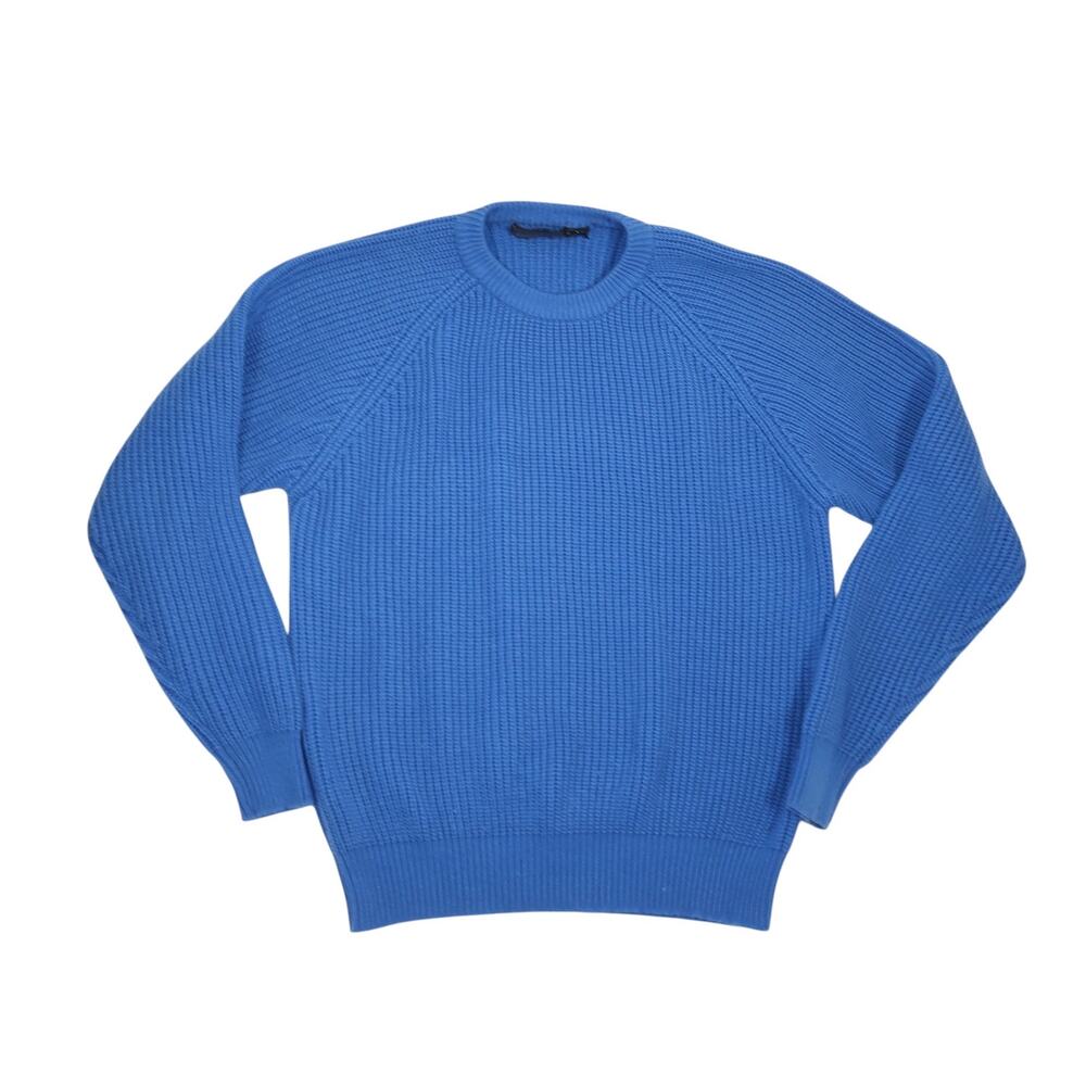 Vintage 90s Expressions Blue Raglan Knit Crewneck Sweater XL